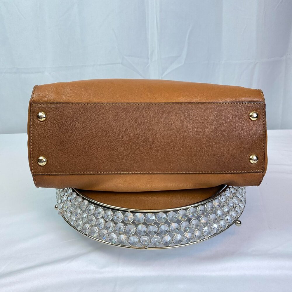 Michael Kors Hamilton Brown Pebbled Leather Satchel | Gold Hardware ✨ Maeve - Picture 11 of 12
